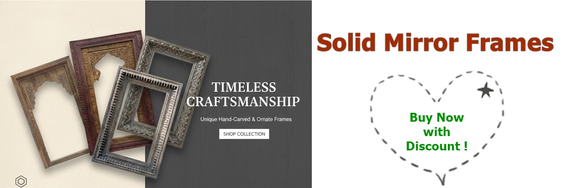 Antique Indian wooden Mirror