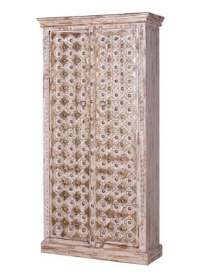 Brass fitted Two Door Wooden Almirah