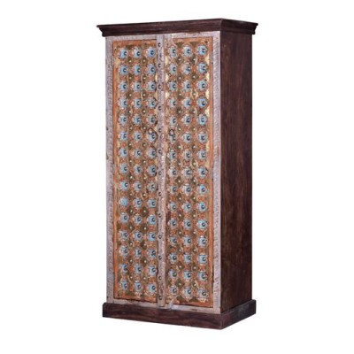 Brass fitted Brown Wooden Almirah