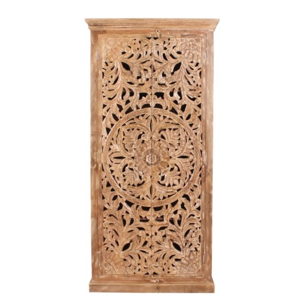 Natural Finish Mexico Carving Almirah