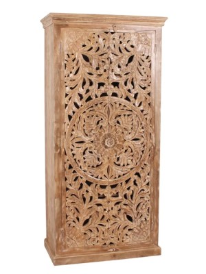 Natural Finish Mexico Carving Almirah