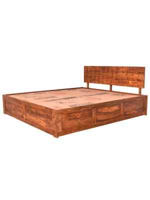 Fascinating sheesham wood storage bed