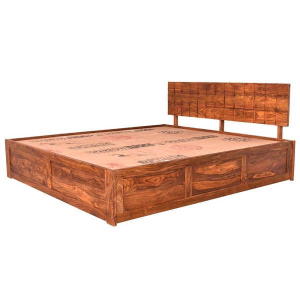 Fascinating sheesham wood storage bed