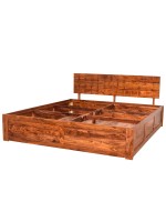 Fascinating sheesham wood storage bed
