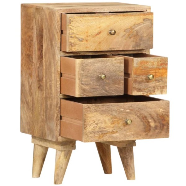 Four drawers small wooden bedside cabinet 