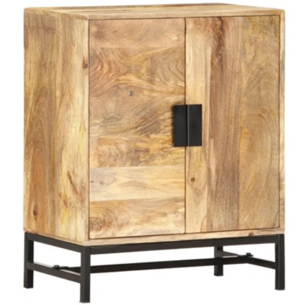 Natural two door mango wooden cabinet