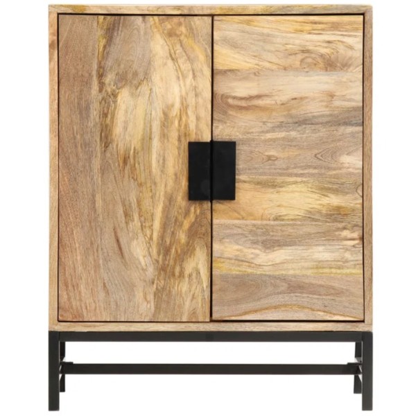 Natural two door mango wooden cabinet