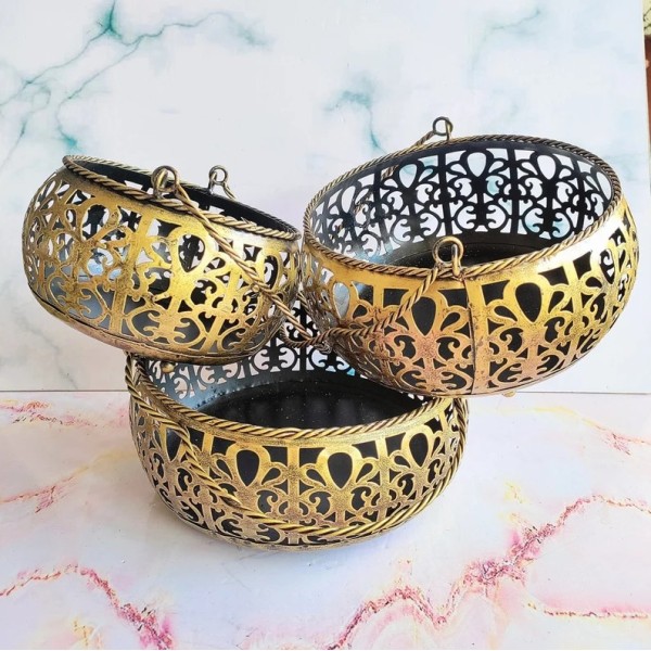 Iron vegetable/fruit basket set of 3 