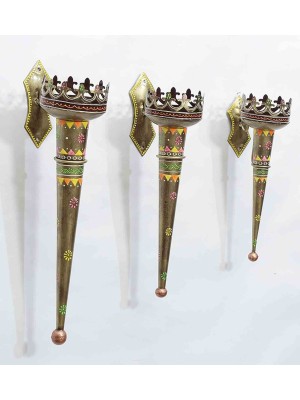 Set of 3 Iron Wall Candle Holder