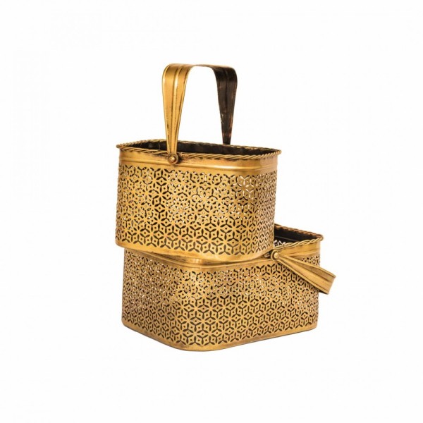 Metal Brass finish Fruit Basket Set Of 2 