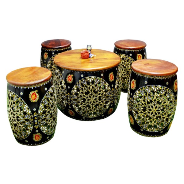 Hand painted traditional Indian Dining table set