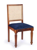 Rustic wooden cane chair