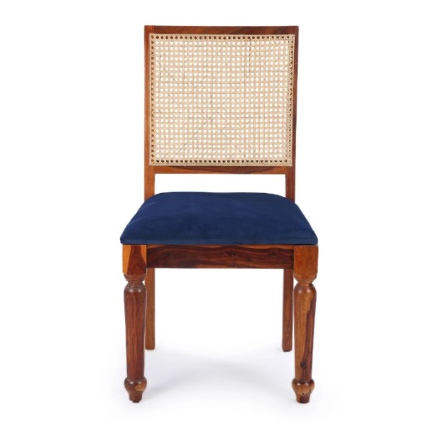 Elegant wooden cane chair