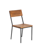 Metal wooden cafe chair 