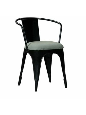 Black cafe chair with cushion  