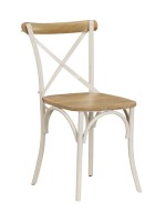 Decorous metal wooden chair   