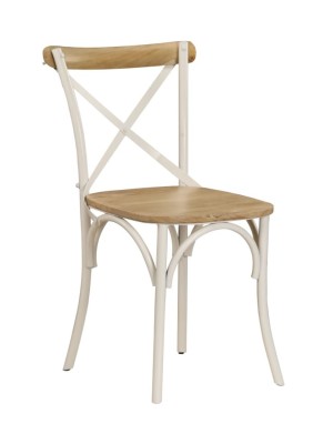 Decorous metal wooden chair   