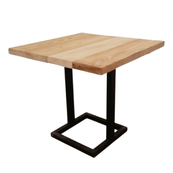 Restaurant coffee table with wooden top 