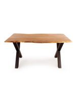 Restaurant table with wooden top 