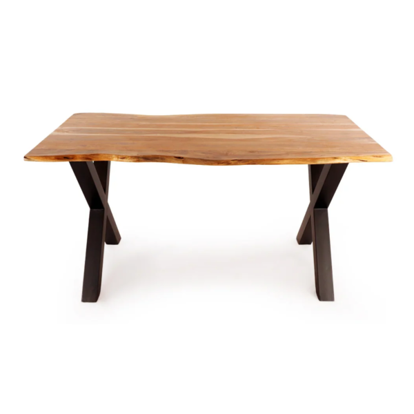 Restaurant table with wooden top 