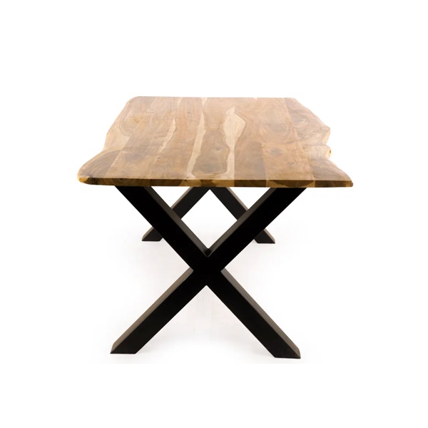 Restaurant table with wooden top 