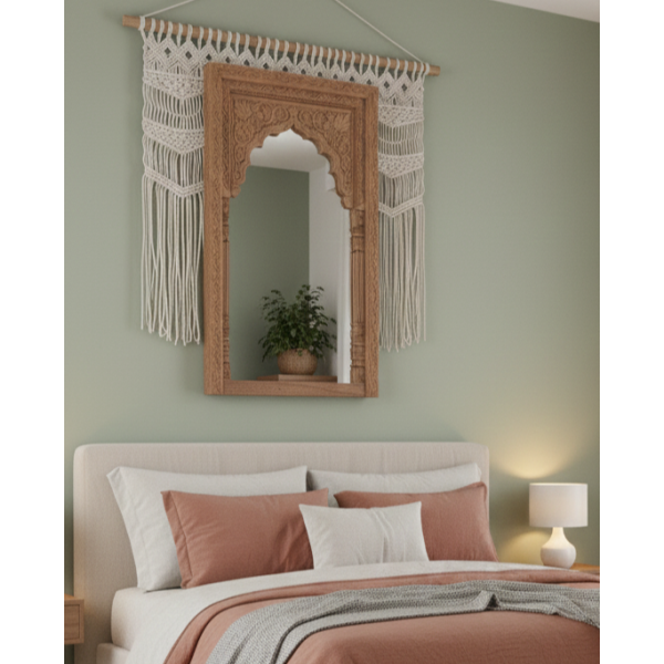 Indian carving mirror frame 