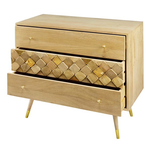 Mango wooden Chest with three drawers