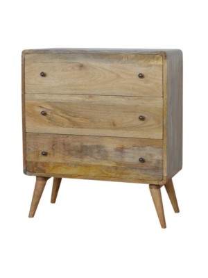 Natural three drawer chest 