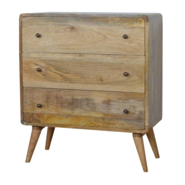 Natural three drawer chest 