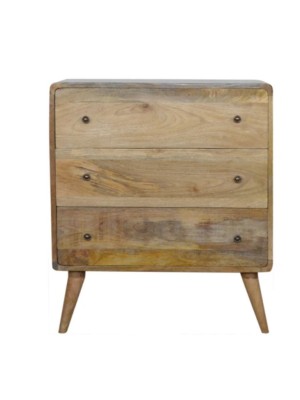 Natural three drawer chest 