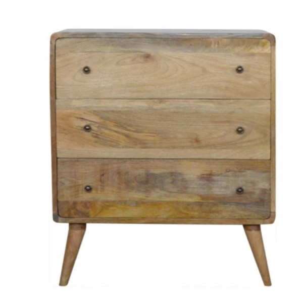 Natural three drawer chest 