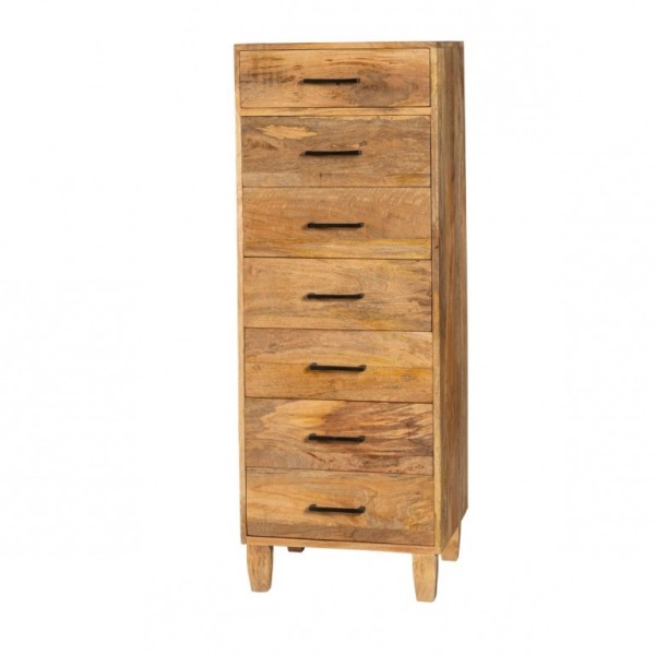 IFH Solid mango wood tall Chest of Drawer with seven drawers