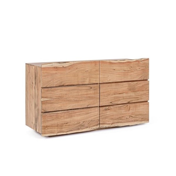 Six drawer solid mango wood chest 