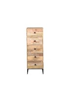 Tall wooden Chest with Five drawers