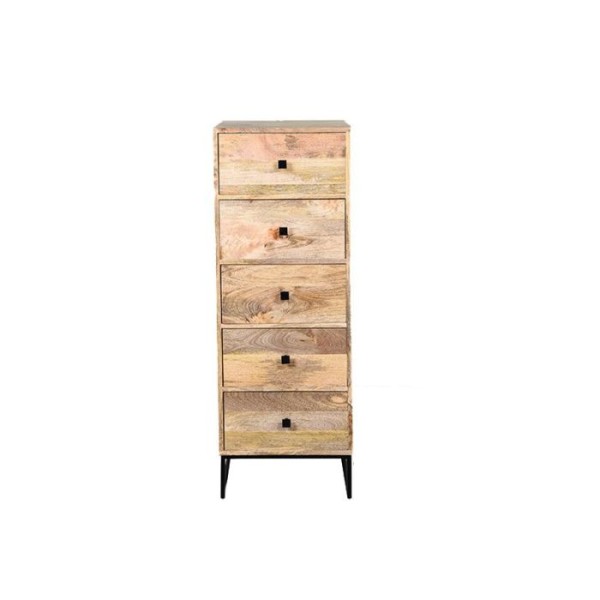 Tall wooden Chest with Five drawers
