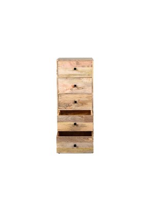 Tall wooden Chest with Five drawers