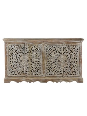 Indian four doors Carving Sideboard