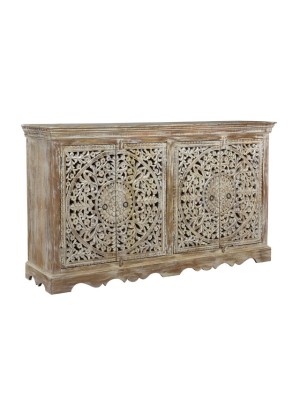 Indian four doors Carving Sideboard