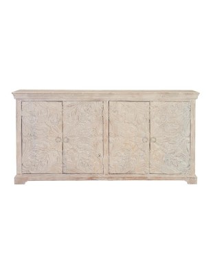 Four doors lime finish Carving Sideboard