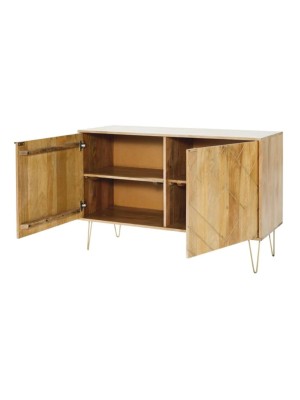 Natural Finish Mexico Mango Wood Sideboard