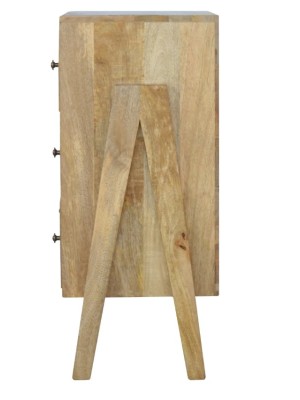 Natural Mango Wood Three Drawer Sideboard