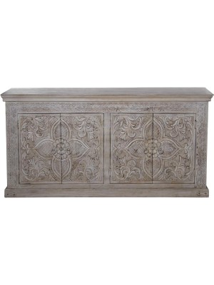Wooden Floral Carving Sideboard