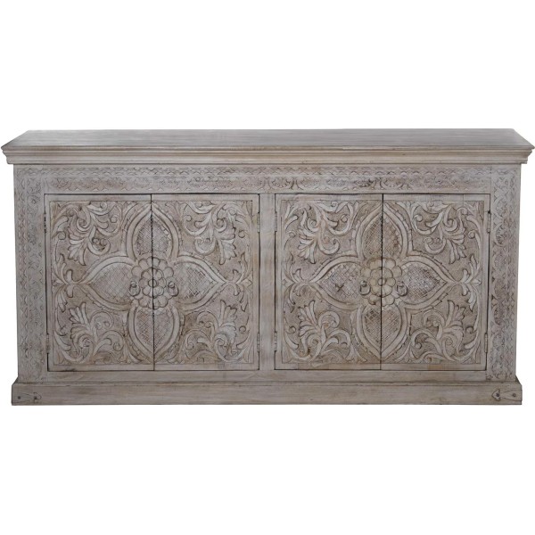 Wooden Floral Carving Sideboard