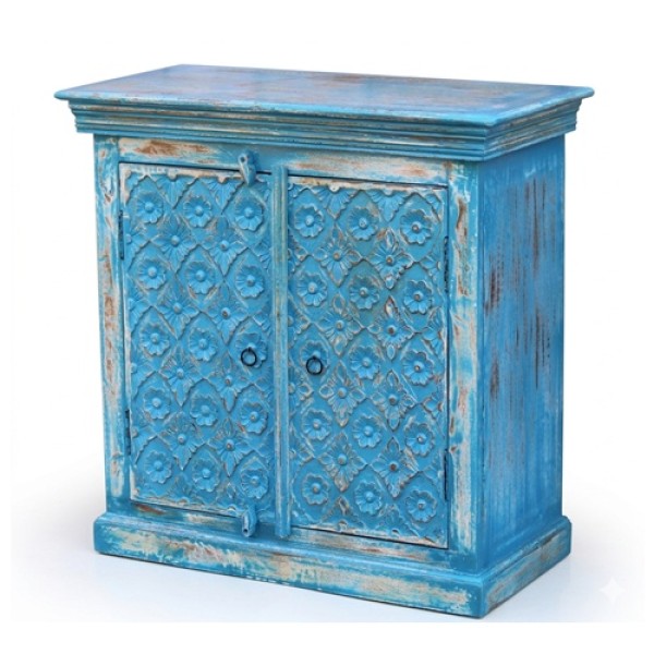 Hand Carved two Door Solid Wood Sideboard