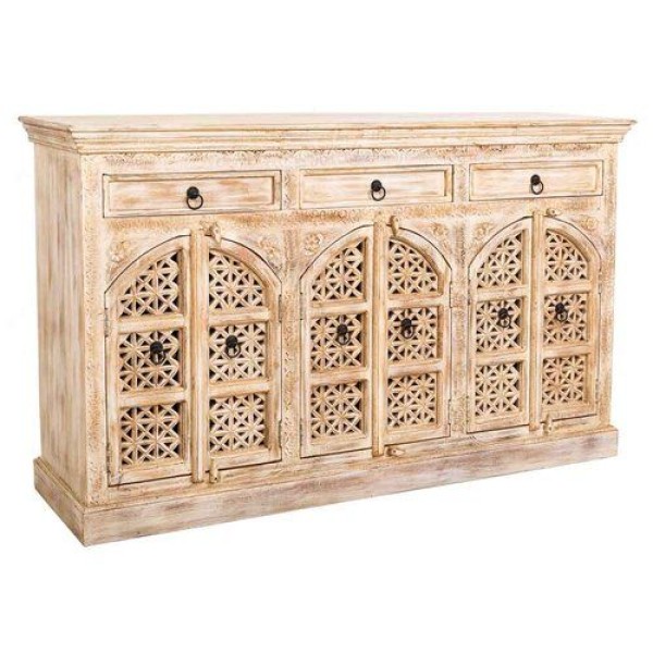 Mughal style solid wood sideboard